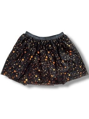 Way To Celebrate! Halloween Tutu Skirt Black Orange Stars Girls Size Large Fall